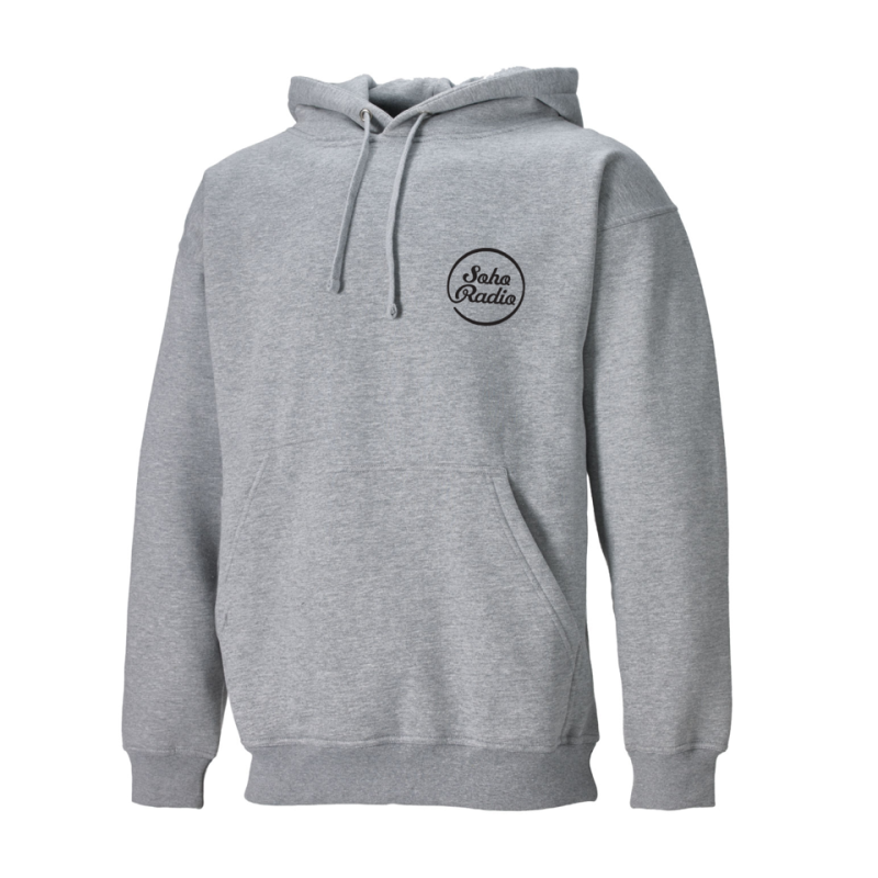 Soho Radio Grey Hoodie with Black Logo